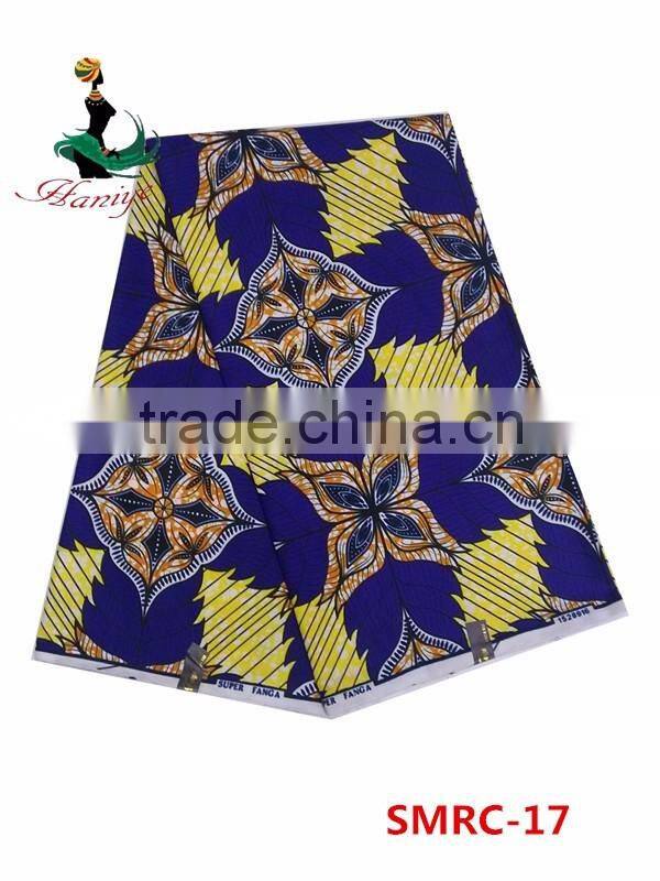 SMRC-13 super real cotton wax fabric Hot selling african wax printed fabric