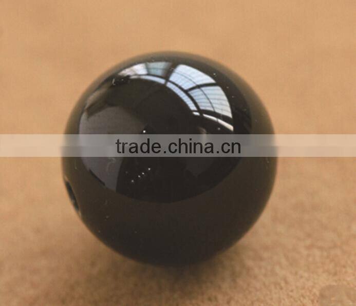 wholesale natural black agate round 8mm loose beads