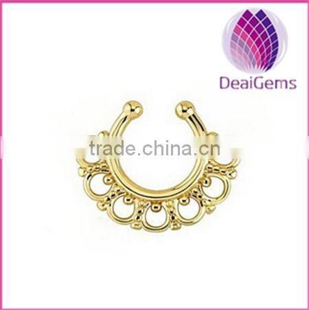 American&European style new fashion fake nose ring non piercing nose ring