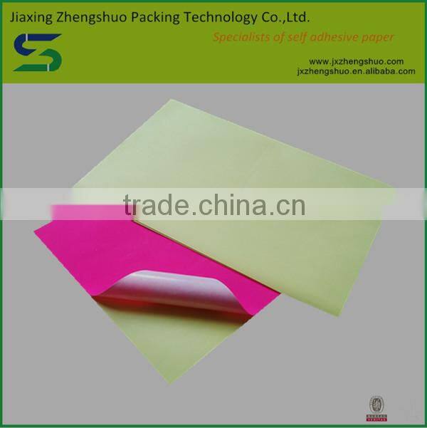 hot sale adhesive fluorescent color paper