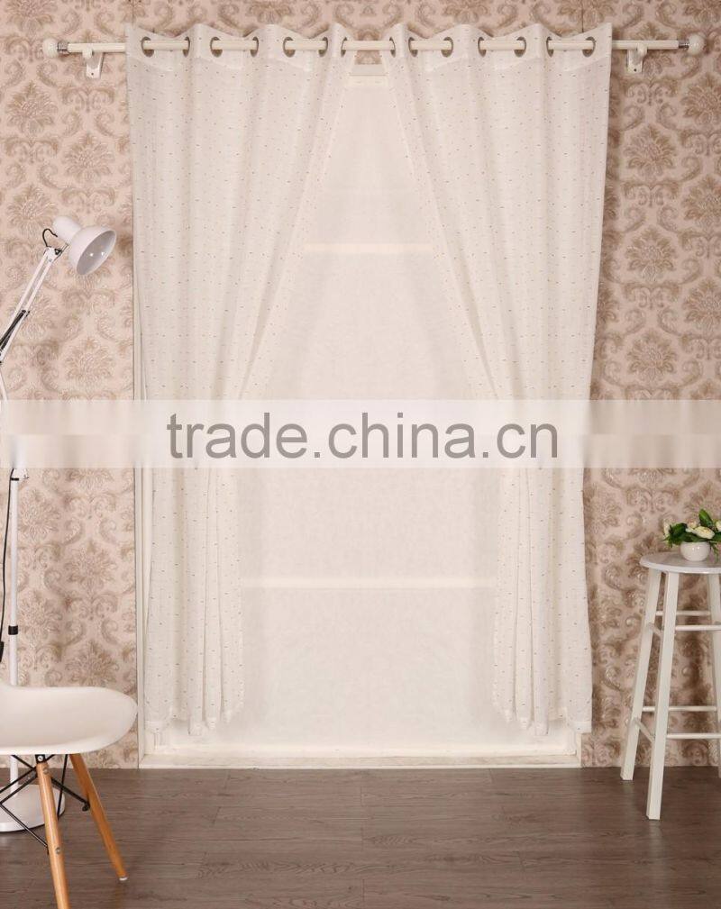 sheer polyester voile eyelet curtain drapes