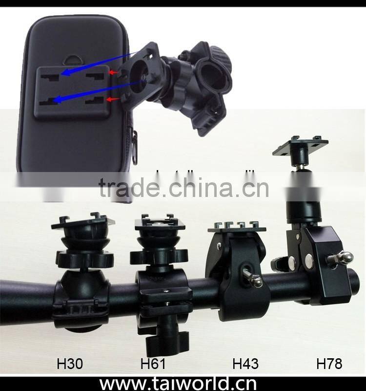 Waterproof Zipper Case Bag Motor Bike Bar Mount for Smartphone and small GPS