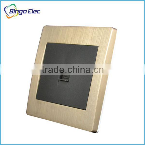 new design brushed golden wall switch and socket 10A 250V