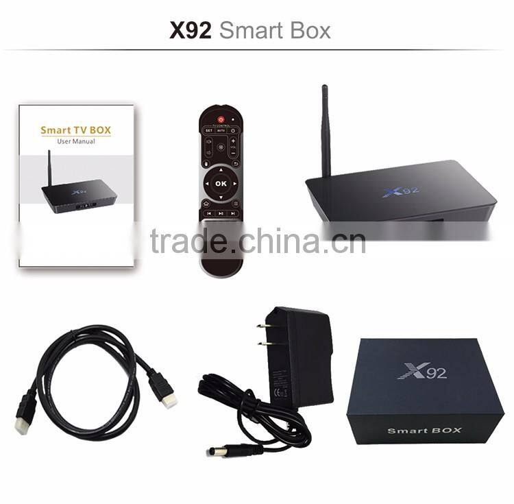 X92 octa-core T820MP3 GPU 5ghz wifi bt4.0 hdmi2.0 tv box