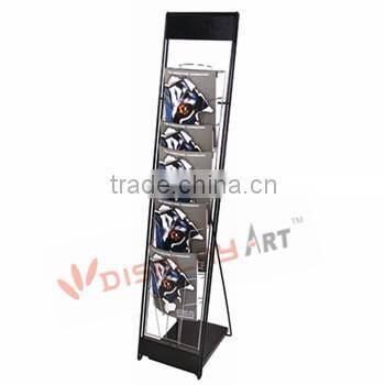 Factory customized floor standing metal display rack for magazine
