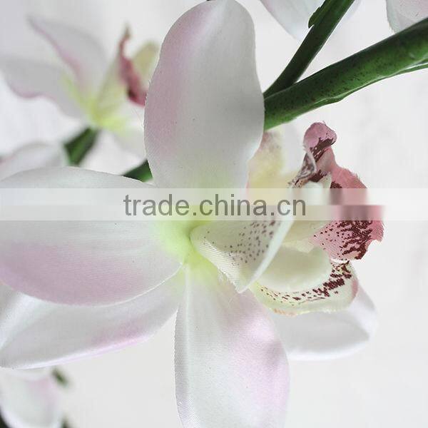 POTTED Artificial Cymbidium orchid flower