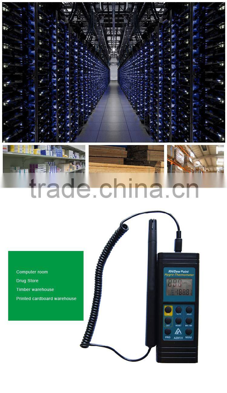 AZ8721 Multifunctional Remote Probe Type Hygro-thermometer With Alarm System