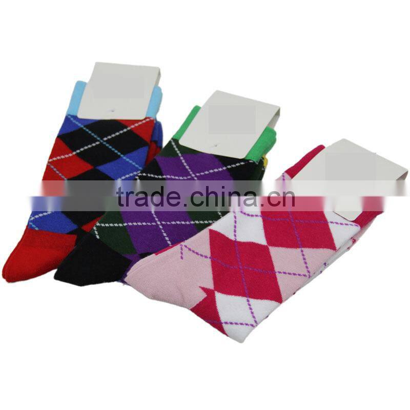 GSC-09 2015 Fashion cutom argyle design children newline bamboo socks