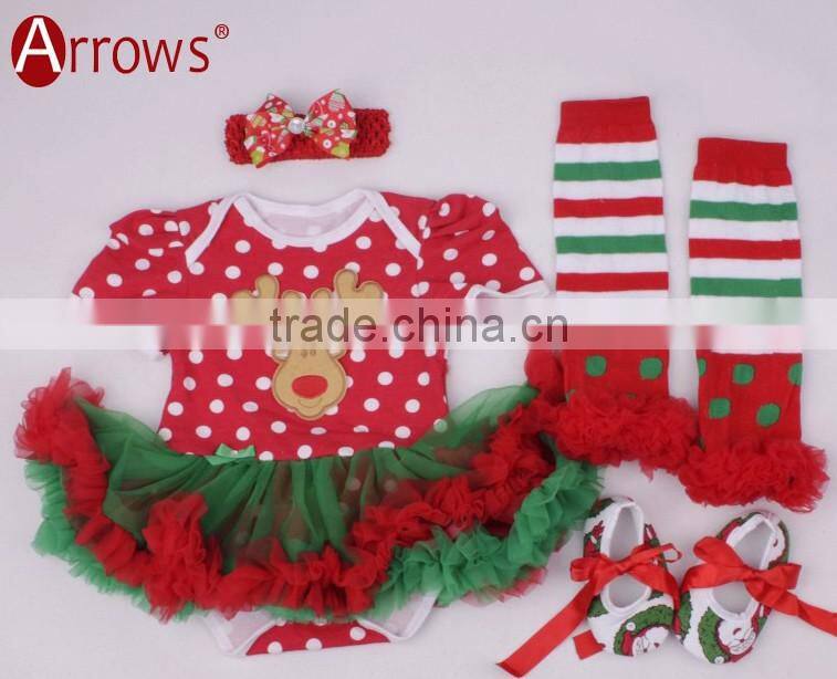 Christmas Baby Cothing Sets Infant Fashion Clothes Gift tutu Newborn baby girls Romper Dress