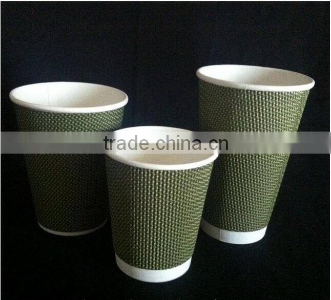 2016 new design with 8oz/10oz/12oz ripple wall paper coffee cups for hot drink from China