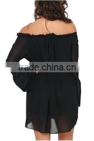 Women's Casual Butterfly Sleeve Floral Print Chiffon Dress