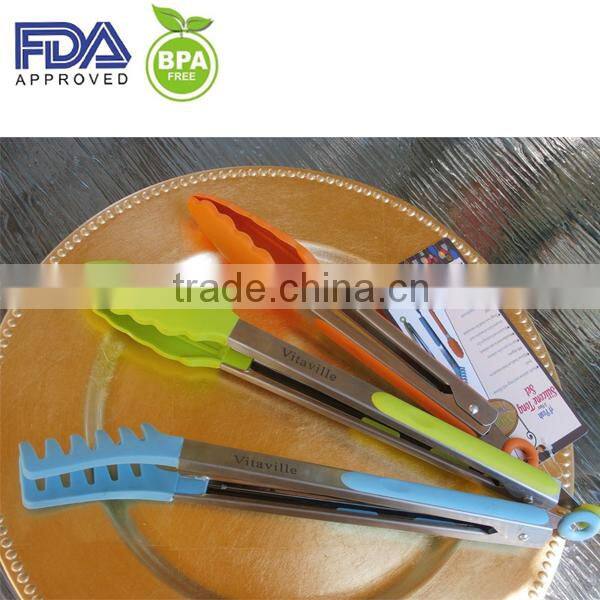Premium Silicone Food Tongs Silicone Food Clip Kitchen Tools