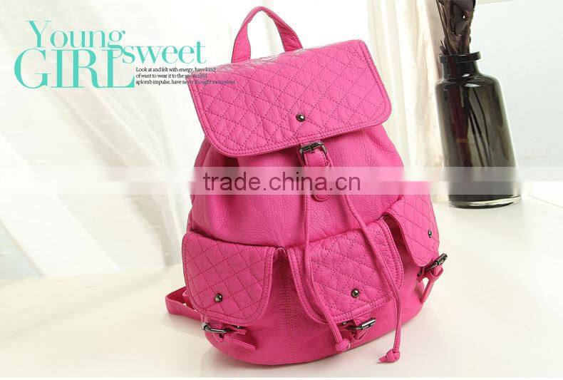 Fashion Woman bags Pu Leather waterproof School Bag for Outdoor Backpack Custom Bag