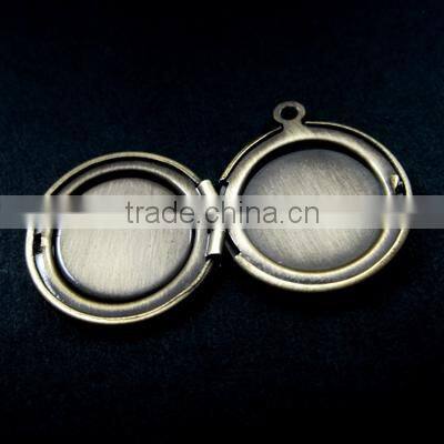 14mm setting size vintage brass bronze round base tray bezel locket pendant supplies 1111039