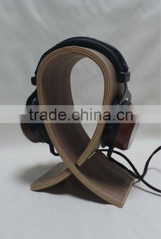 New design wooden headphone stand for wholesale