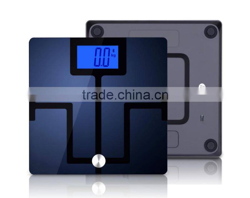 Large Scale with 4.3" Blue Screen Bluetooth 4.0 Body Analysis Function
