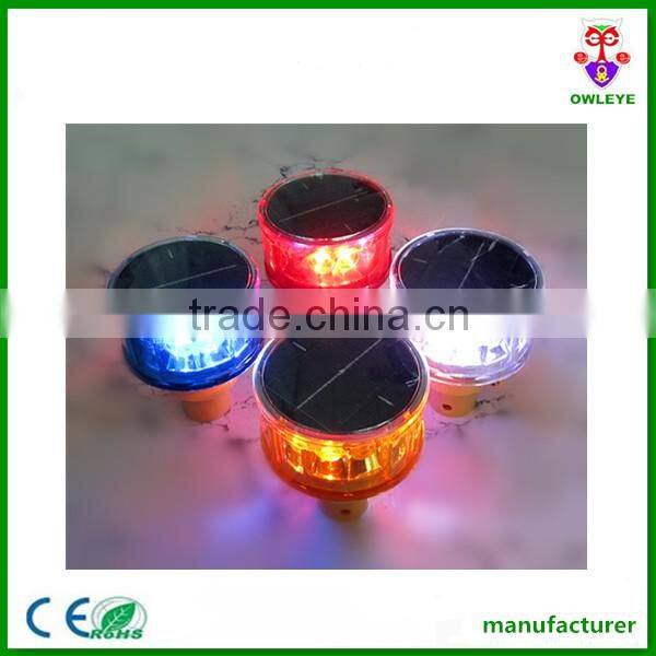 solar construction warning light,solar rechargeable led flashing beacon