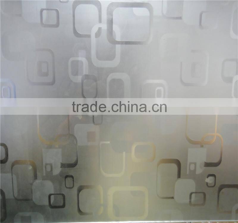 light acid etched ,printed glass wall,intelligent glass