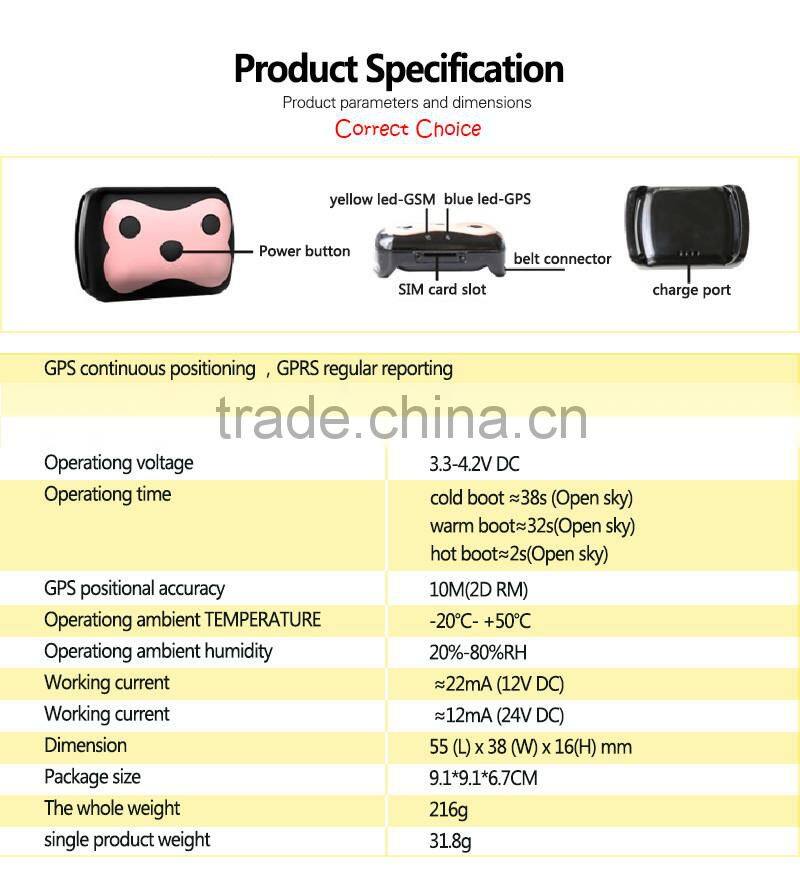 New Year 2017 Promo mini waterproof Pet Collar Small GPS Cat Dog Tracker D69 with Free Tracking Platform Vocie Monitor GEOFence