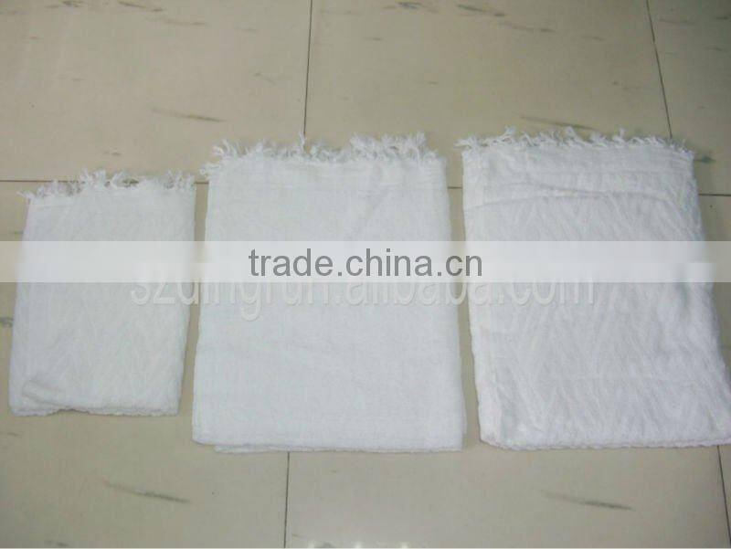 100% polyester white hajj towel for pilgrimage