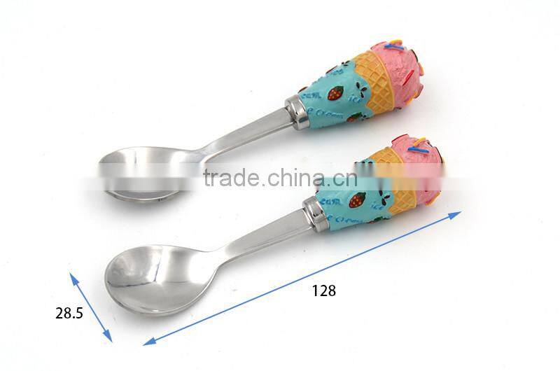 2016 new style spoon&fork cutlery set with polyresin handle