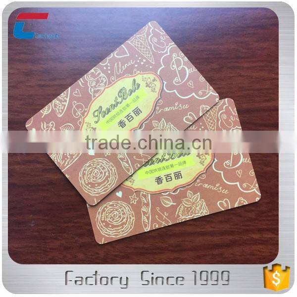 Gold supplier plastic vip member card good service