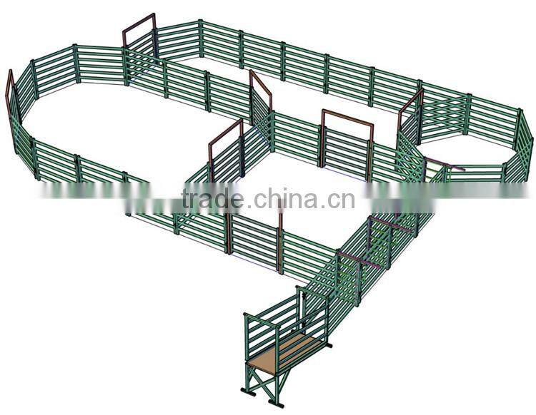 90 head steel cattle yard with headbail and loading ramp