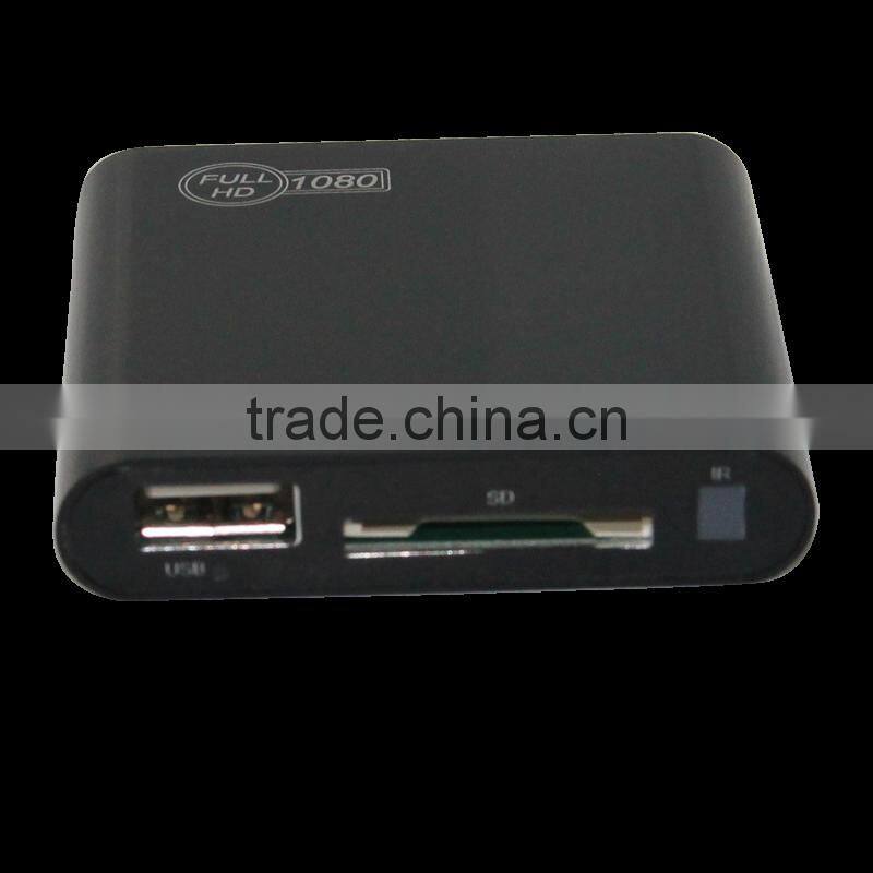 Hot selling 1080P HDMI SD/USB full HD Mini Media Player MKV/RM/RMVB(blue)EU/US optional