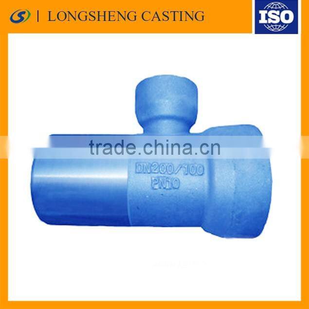 EN545 DI all tee PVC pipe fittings PN16 DN75-DN300