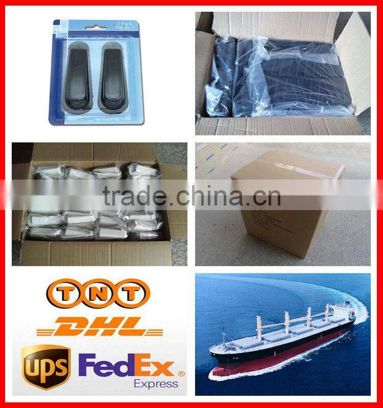 2015 China Manufacturer Black Wedge Decotative Rubber Sliding Door Stopper