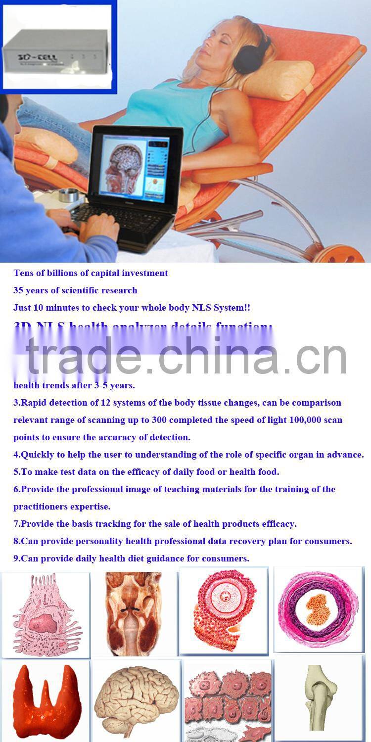 Latest version Sub-health Early-warning meridian therapy system original 3D NLS Health Detector(Diacom software)