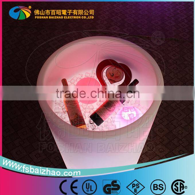 Electronic led plastic ice bucket for beer