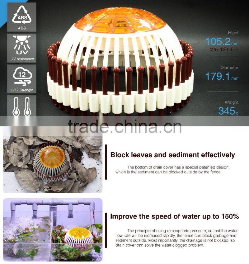 DC-D1810A Lightweight Stop Leaves Plastic Balcony Floor Drain Cover