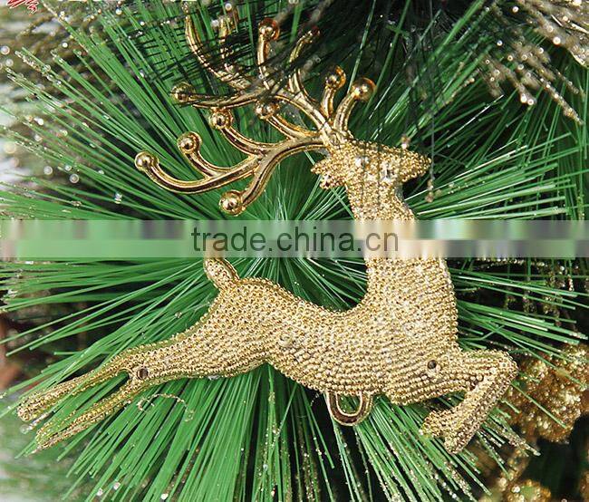 Attarctive pine needles glitter decoration christmas bonsai tree
