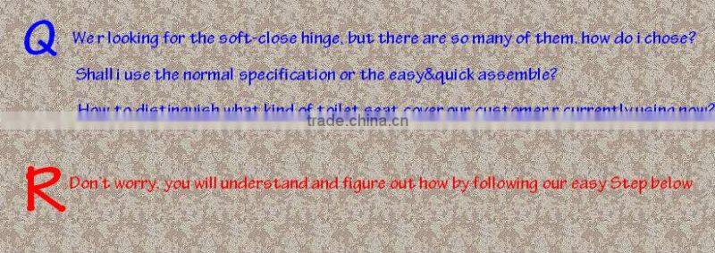 UIC-MDH06 toilet seat hinge slow fall down function