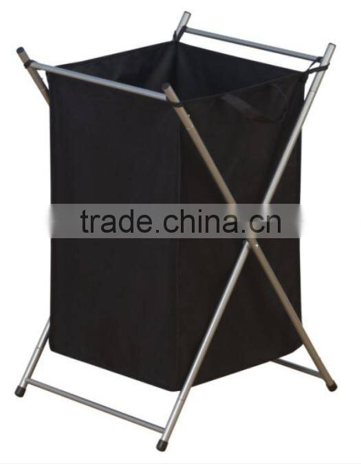 Store More X-Frame Black Easycare Polyester Canvas Laundry Hamper