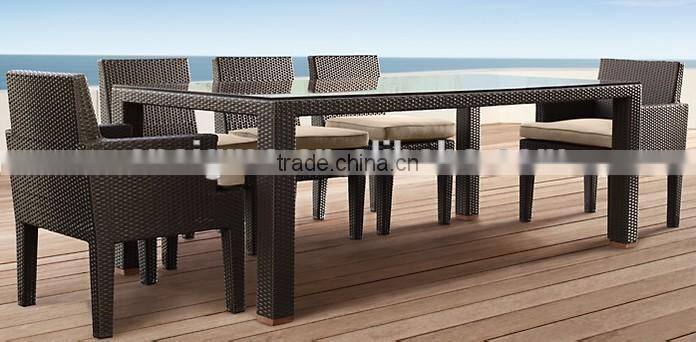 2017 Sigma SGS good quality all weather high end furniture cheap classic rattan dining room sets