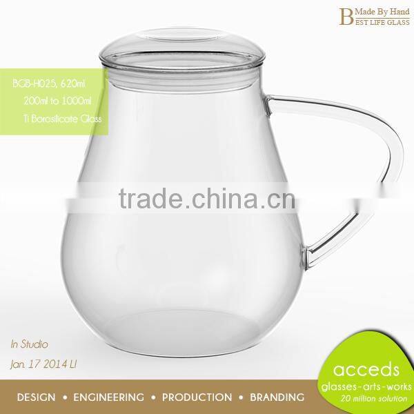 Clear Fancy Glass Candy Canister With Glass Lid