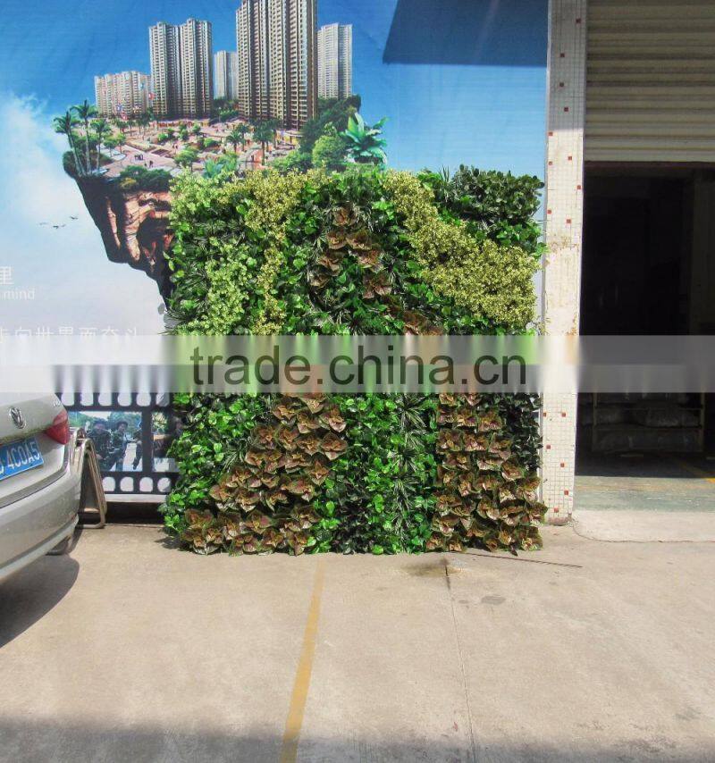 decorative artificial green indoor plant wall