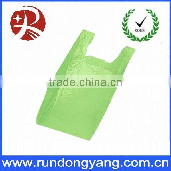 Blue Large Plastic Vest Bags with Handles