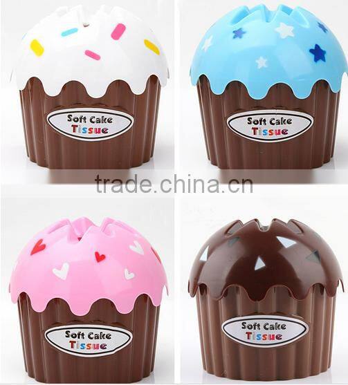Wholesale Stock Small Order Ice Cream Plastic Tissues Storage Box Napkin Holder
