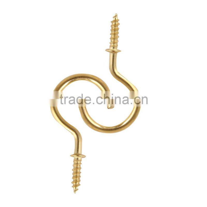 20 pack 1-1/4inches gold plated screw cup hook