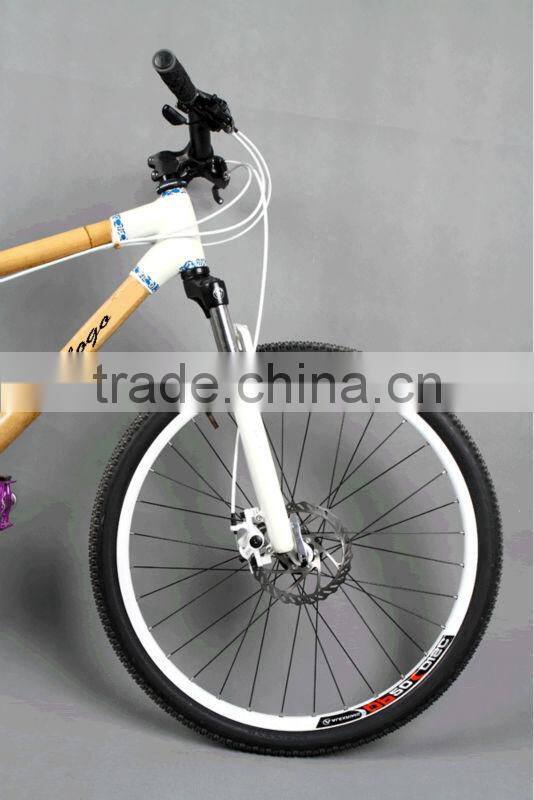 6-speed Bamboo Racing Road Bicycle in white color
