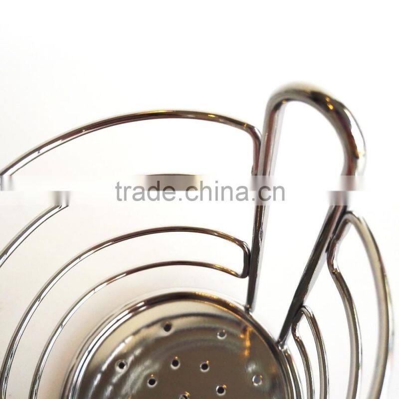 WI2910 D11CM Square Chrome Metal Wire Utensils holder
