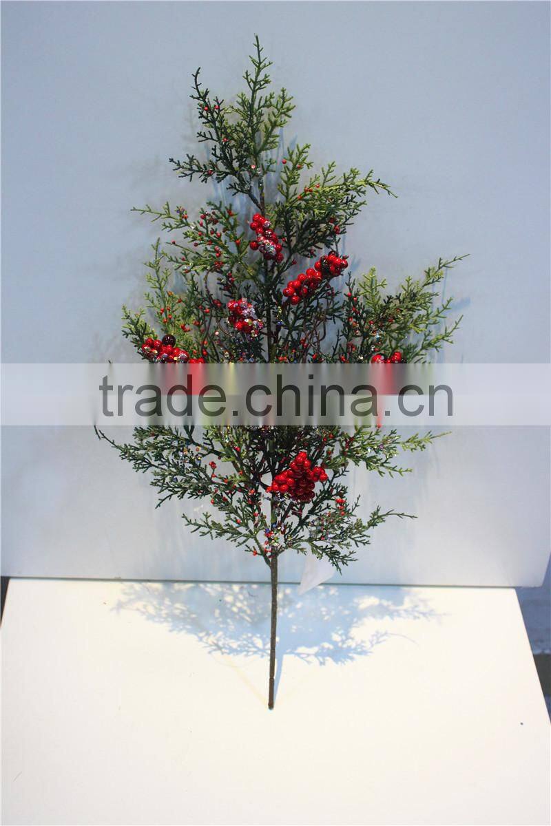 Home garden decorative 60cm Height artificial white hanging pine tree leaf branches ERSY11 2102