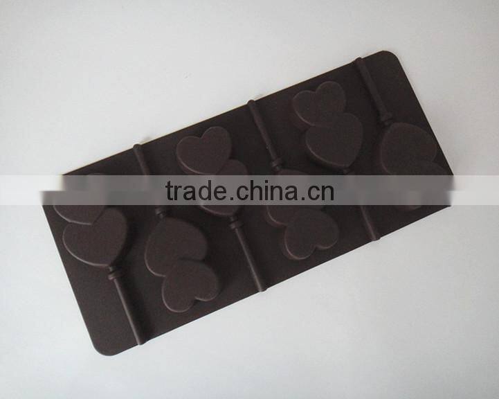 heart shaped 6 cups silicone ice cube tray chocolate mold