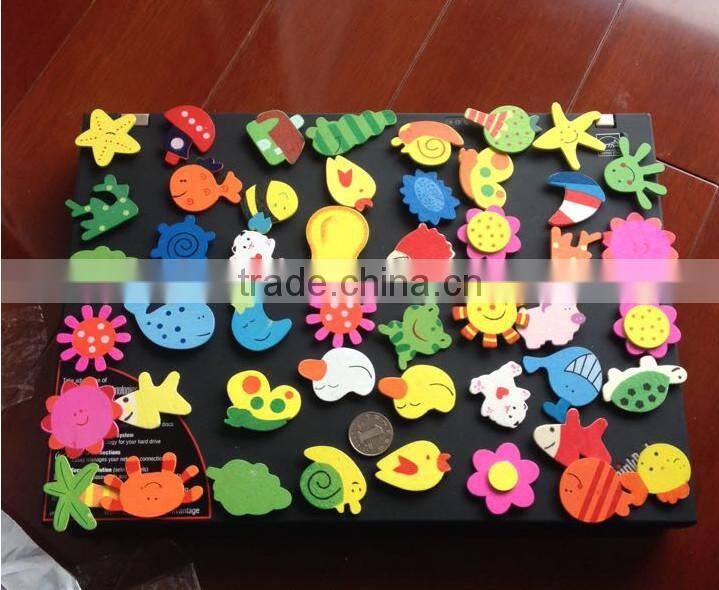 2015 factorymade double fish shape Wooden wall stickers