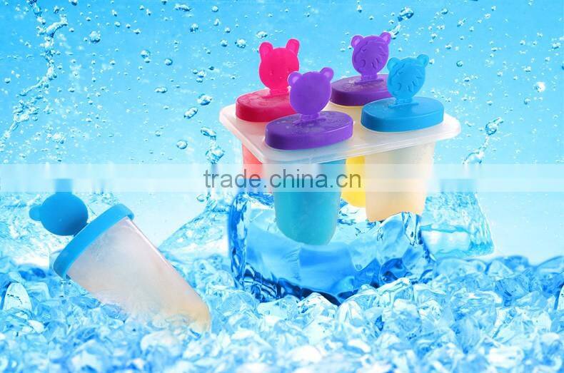 High quality setof4 New pp ice cream mold and transparnt body ice machine
