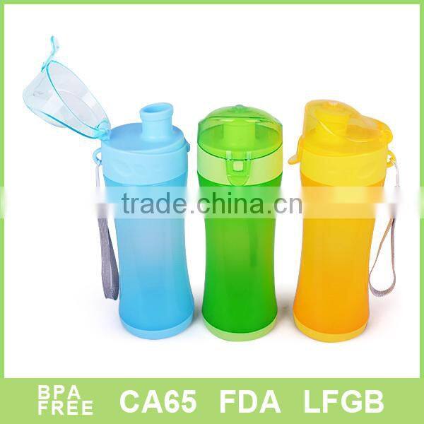 BPA free Single wall baby outdoor water bottle with stripe