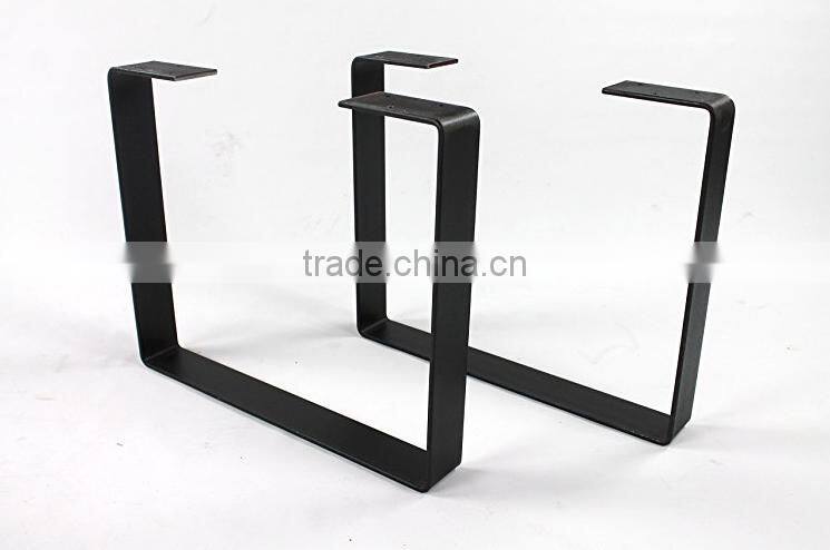 Online sales Furniture leg type antique cast iron metal table base black U legs